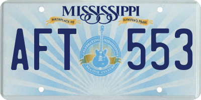 MS license plate AFT553
