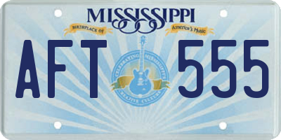 MS license plate AFT555