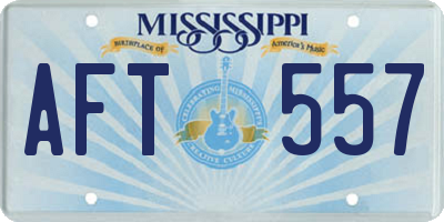 MS license plate AFT557