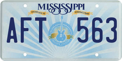 MS license plate AFT563