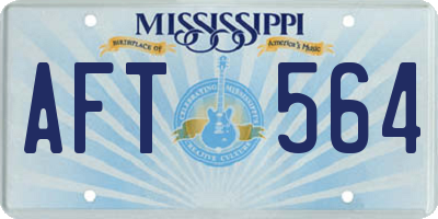 MS license plate AFT564
