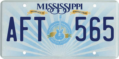 MS license plate AFT565