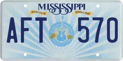 MS license plate AFT570