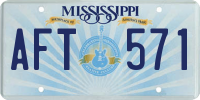 MS license plate AFT571