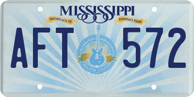 MS license plate AFT572