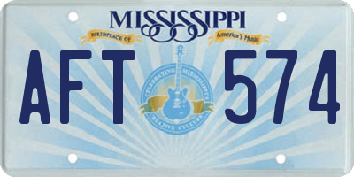 MS license plate AFT574