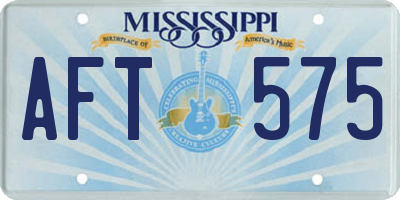 MS license plate AFT575