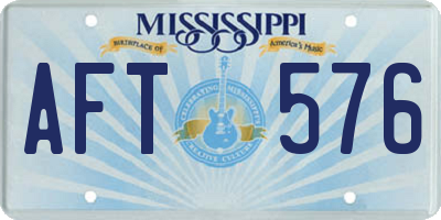 MS license plate AFT576