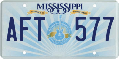 MS license plate AFT577