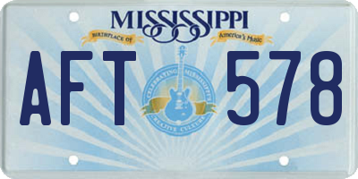 MS license plate AFT578