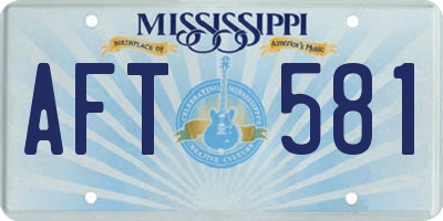 MS license plate AFT581