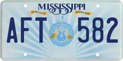 MS license plate AFT582