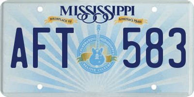 MS license plate AFT583