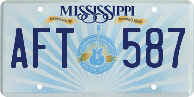 MS license plate AFT587