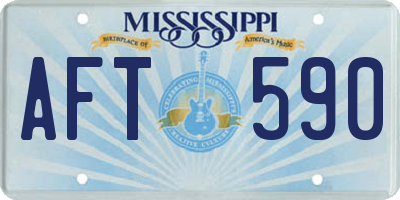 MS license plate AFT590