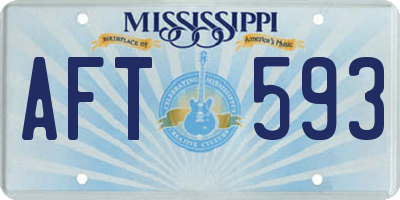 MS license plate AFT593
