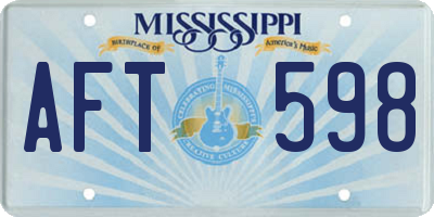 MS license plate AFT598
