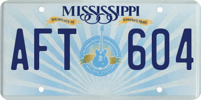 MS license plate AFT604