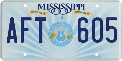 MS license plate AFT605