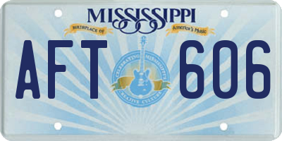 MS license plate AFT606