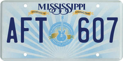 MS license plate AFT607