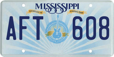 MS license plate AFT608