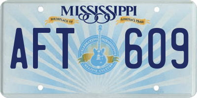 MS license plate AFT609