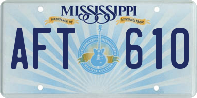 MS license plate AFT610