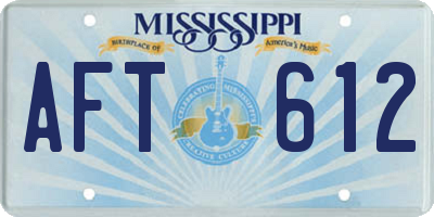 MS license plate AFT612
