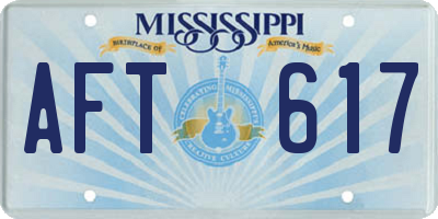 MS license plate AFT617