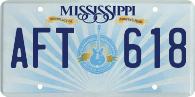 MS license plate AFT618