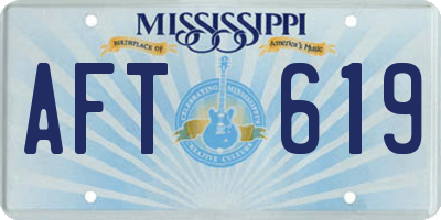 MS license plate AFT619