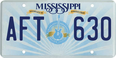 MS license plate AFT630