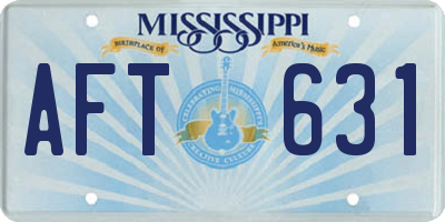 MS license plate AFT631