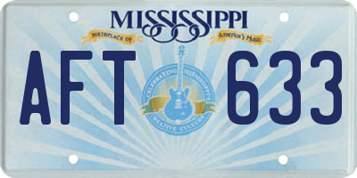 MS license plate AFT633