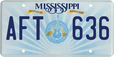 MS license plate AFT636