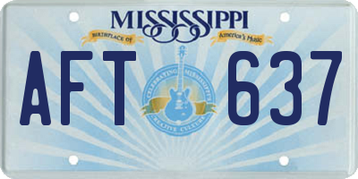 MS license plate AFT637