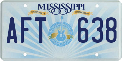 MS license plate AFT638