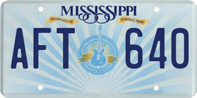 MS license plate AFT640