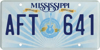 MS license plate AFT641