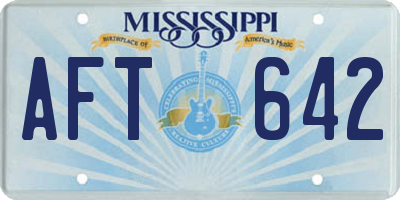 MS license plate AFT642