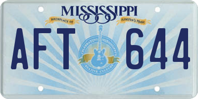 MS license plate AFT644
