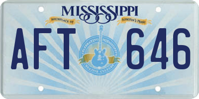 MS license plate AFT646