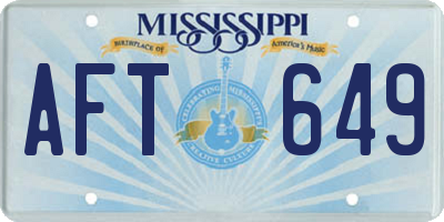 MS license plate AFT649