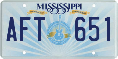 MS license plate AFT651