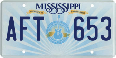 MS license plate AFT653