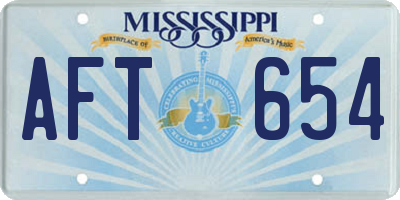 MS license plate AFT654
