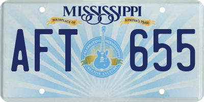 MS license plate AFT655