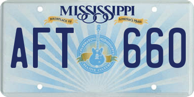 MS license plate AFT660