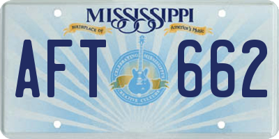 MS license plate AFT662